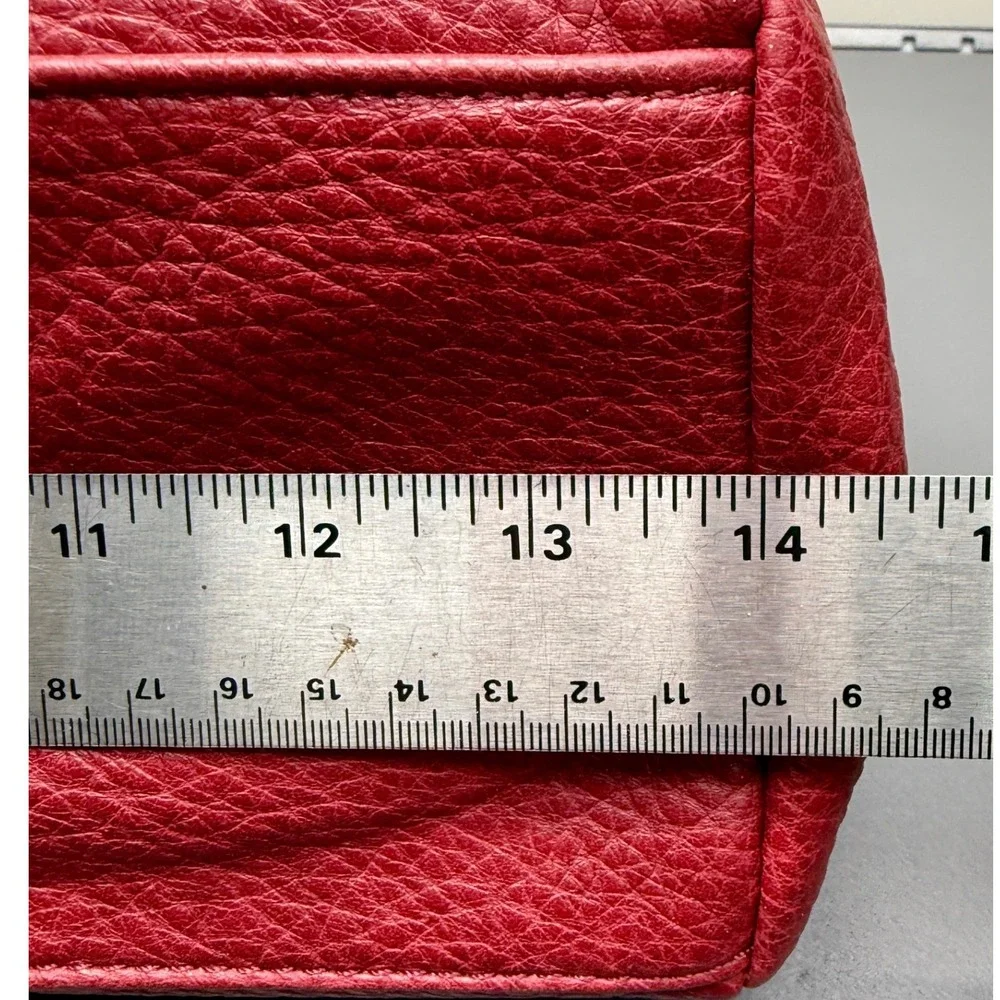 Wrangler Montana West Red Faux Leather Tote Bag Purse Handbag with Pouch - Picture 10 of 13